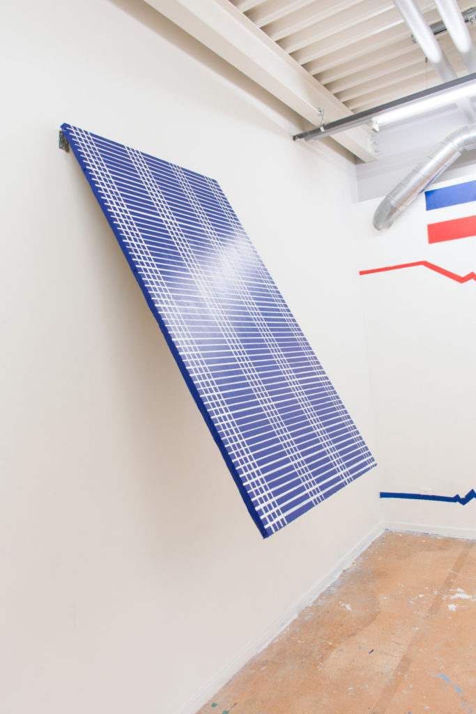 Solar Painting Panel, acrylic on canvas with aluminium chassis, ECAL, 2018, Tudor Ciurescu